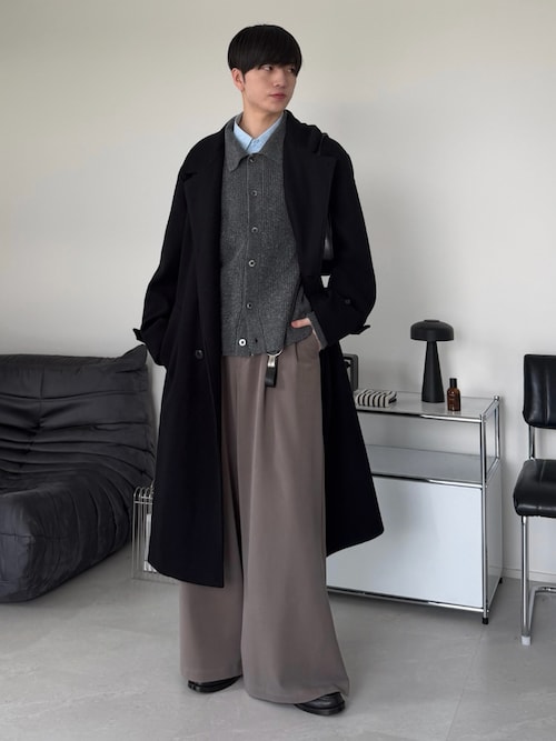 洋楽 BIG 50 LUENNA】Oversized Double-Breasted Chester Coat / オーバーサイズ