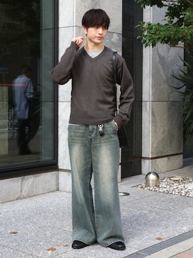 「LUENNA（ルエナ）のアイテム（アクセサリー）」を使った、るいさん（メンズ・179cm）の秋コーディネート