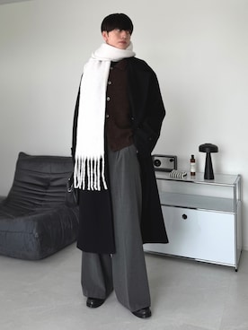 「アイテム（チェスターコート）」を使った、るいさん（メンズ・179cm・20代）の秋コーディネート