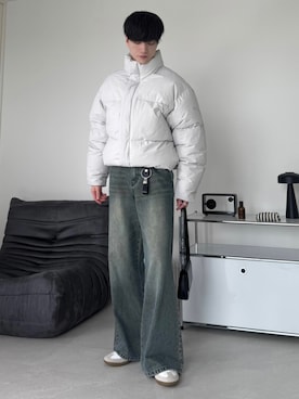 「アイテム（ダウンジャケット/コート）」を使った、るいさん（メンズ・179cm・20代）の秋コーディネート