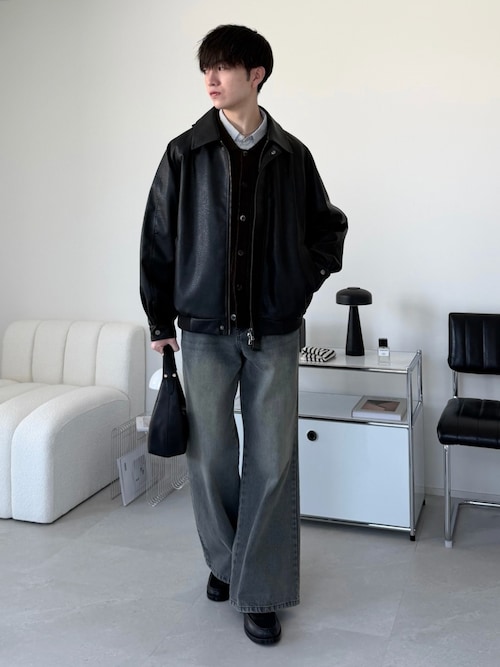 LUENNA】Collared Knit Polo Cardigan / 襟付き ニットポロ