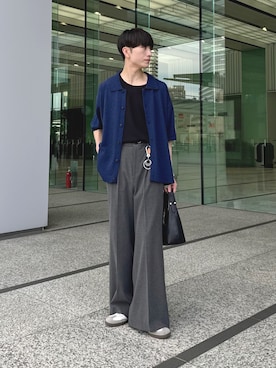 「LUENNA（ルエナ）の【LUENNA】Dry Touch Layered Tank Top / ドライタッチレイヤードタンクトップ（タンクトップ）」を使った、るいさん（メンズ・179cm・20代）の夏コーディネート