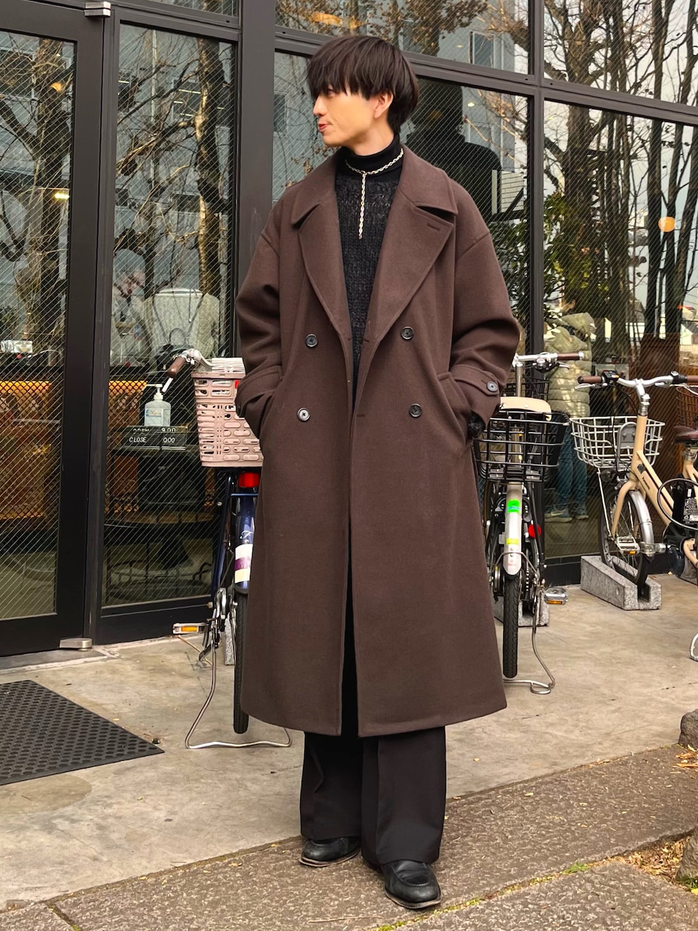 CLEL】Tech Melton Loose Double Chester Court/テックメルトン