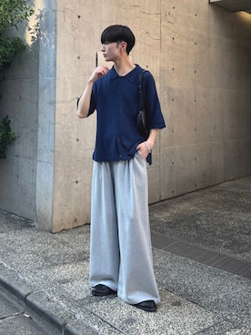 「アイテム（スウェットパンツ）」を使った、るいさん（メンズ・179cm・20代）の夏コーディネート