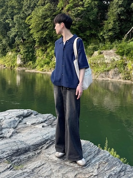 「アイテム（トートバッグ）」を使った、るいさん（メンズ・179cm・20代）の夏コーディネート