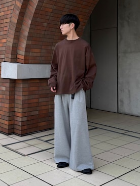 「アイテム（スウェットパンツ）」を使った、るいさん（メンズ・179cm）の夏コーディネート