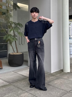 「アイテム（ボストンバッグ）」を使った、るいさん（メンズ・179cm）の夏コーディネート