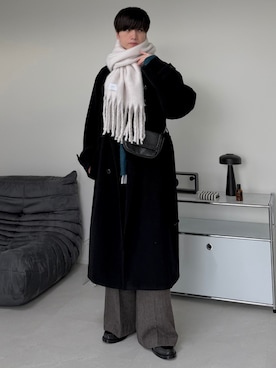 「アイテム（チェスターコート）」を使った、るいさん（メンズ・179cm）の秋コーディネート