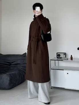 「アイテム（チェスターコート）」を使った、るいさん（メンズ・179cm）の秋コーディネート