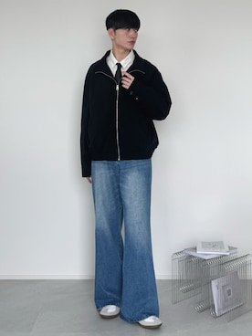 「アイテム（ナイロンジャケット）」を使った、るいさん（メンズ・179cm）の秋コーディネート
