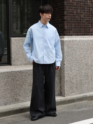 「LUENNA(ルエナ)の【LUENNA】 Semi Flare Slacks /セミフレア スラックス(セットアップ対応)(スラックス)」を使った、るいさん(メンズ・179cm)の秋コーディネート