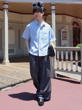 「LUENNA（ルエナ）の【LUENNA】2Way Shoulder Bag / 2WAYショルダーバッグ（ハンドバッグ対応）（ショルダーバッグ、ブラック系）」を使った、るいさん（メンズ・179cm）の春コーディネート