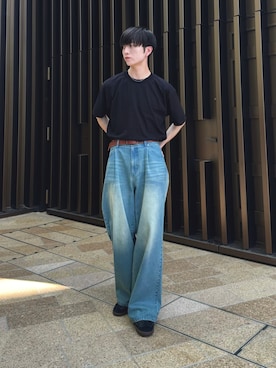 「アイテム（ベルト）」を使った、るいさん（メンズ・179cm）の夏コーディネート