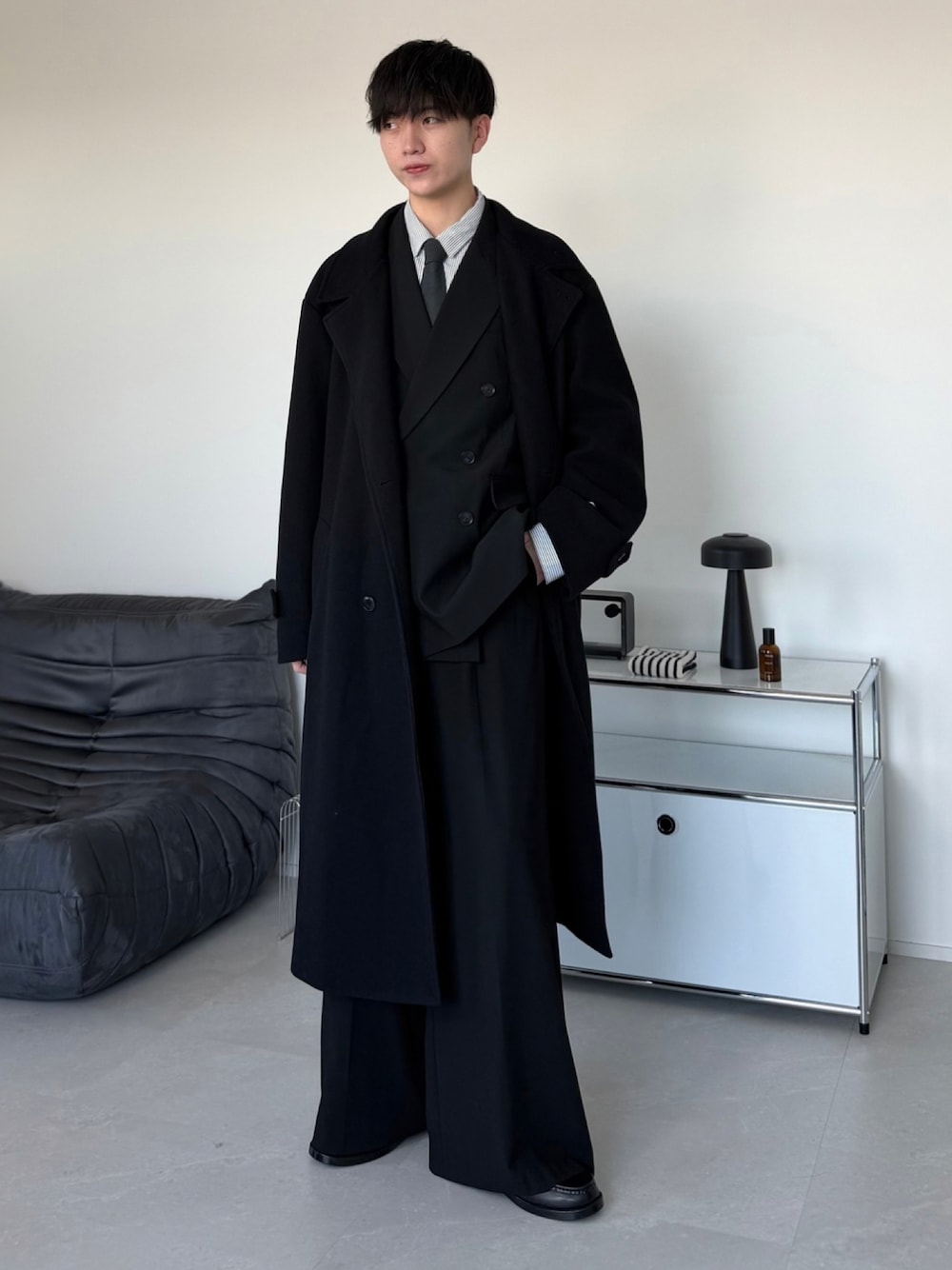 LUENNA】Oversized Double-Breasted Chester Coat / オーバーサイズ