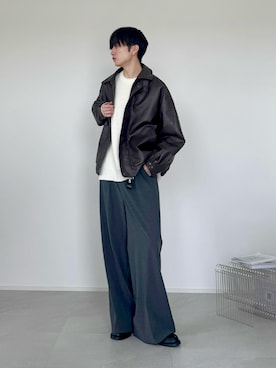 「アイテム（キーケース/キーアクセサリー）」を使った、るいさん（メンズ・179cm）の秋コーディネート