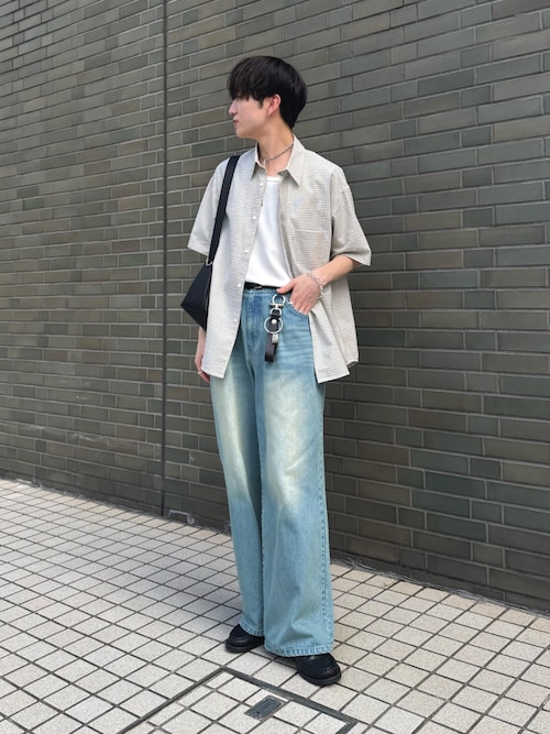【LUENNA】One-Tuck Wide Straight Denim Pants / ワンタックワイドストレートデニムパンツ