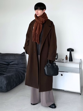 「アイテム（マフラー）」を使った、るいさん（メンズ・179cm）の秋コーディネート