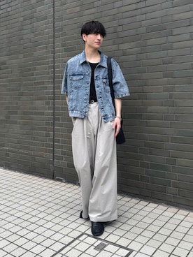 「アイテム（チノパンツ）」を使った、るいさん（メンズ・179cm・20代）の夏コーディネート
