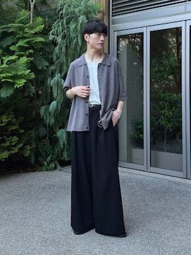 「Hender Scheme（エンダースキーマ）のアイテム（財布/小物）」を使った、るいさん（メンズ・179cm）の夏コーディネート