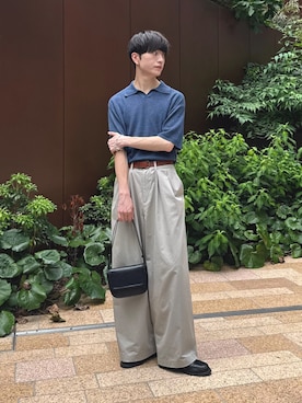 「アイテム（チノパンツ）」を使った、るいさん（メンズ・179cm・20代）の夏コーディネート