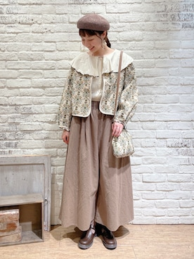 「Samansa Mos2（サマンサ モスモス）のアイテム（パンツ）」を使った、なかお⚘さん（レディース・165cm）の秋コーディネート