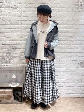 「Samansa Mos2（サマンサ モスモス）のアイテム（シューズ）」を使った、なかお⚘さん（レディース・165cm）の春コーディネート