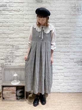 「アイテム（ドレスシューズ）」を使った、なかお⚘さん（レディース・165cm）の秋コーディネート