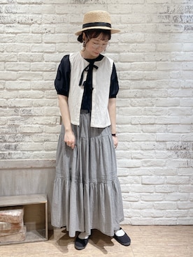 なかお⚘さん（レディース・165cm）の夏コーディネート