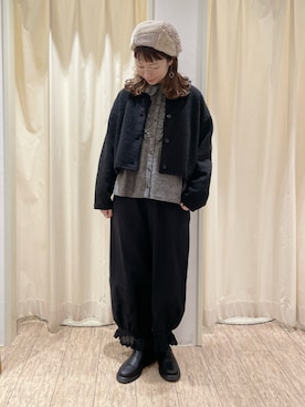 「アイテム（ブルゾン）」を使った、なかお⚘さん（レディース・165cm）の秋コーディネート