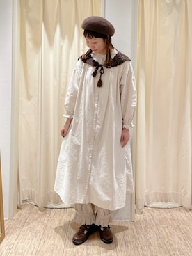 「アイテム（ワンピース）」を使った、なかお⚘さん（レディース・165cm）の冬コーディネート