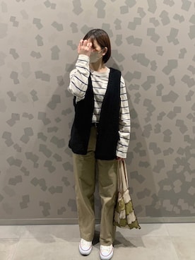 「Kastane（カスタネ）のアイテム（ムートンコート）」を使った、yuiophamさん（レディース・158cm）の秋コーディネート