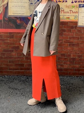 「H&M（エイチ・アンド・エム）のアイテム（テーラードジャケット）」を使った、yuiophamさん（レディース・158cm）の春コーディネート