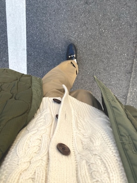 「THE SHINZONE（ザ　シンゾーン）のハイウエストチノパンツ（チノパンツ）」を使った、chaaa225さん（レディース・155cm）の秋コーディネート