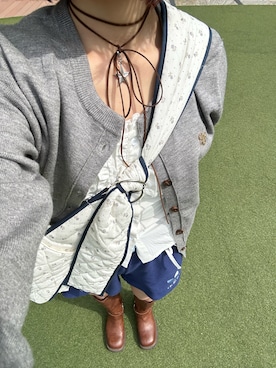 「アイテム（チョーカー）」を使った、さらささん（レディース・156cm）の秋コーディネート