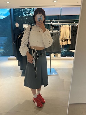 「PUMA（プーマ）のPUMA プーマ ユニセックス SPEEDCAT OG / スピードキャット OG スニーカー（スニーカー）」を使った、さらささん（レディース・156cm）の秋コーディネート