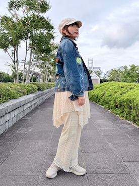 「Handmade（ハンドメイド）のアイテム」を使った、popuriさん（レディース・161cm）の夏コーディネート