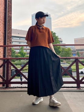 「アイテム（キャップ）」を使った、popuriさん（レディース・161cm・20代）の夏コーディネート