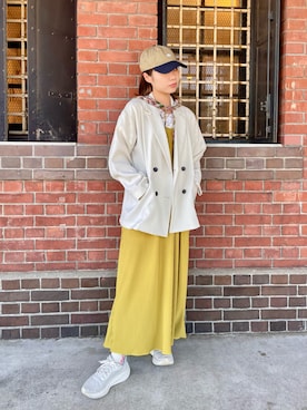 「アイテム（ヘアバンド）」を使った、popuriさん（レディース・161cm）の秋コーディネート