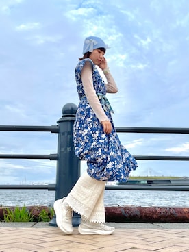 「Handmade（ハンドメイド）のアイテム（ワンピース/ドレス）」を使った、popuriさん（レディース・161cm）の秋コーディネート