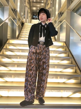 「アイテム（フォーマルスーツ/小物）」を使った、popuriさん（レディース・161cm）の秋コーディネート