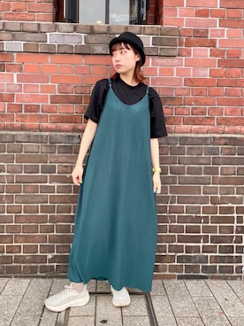 「ハットコーデ」｜「アイテム（スニーカー）」を使った、popuriさん（レディース・161cm）の夏コーディネート