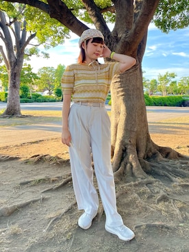 「夏秋ミックス」｜popuriさん（レディース・161cm）の夏コーディネート