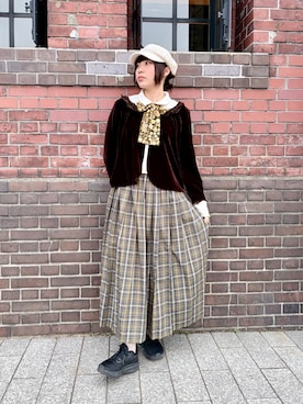 「RETRO GIRL（レトロガール）のアイテム」を使った、popuriさん（レディース・161cm）の春コーディネート