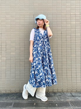 「Handmade（ハンドメイド）のアイテム」を使った、popuriさん（レディース・161cm）の夏コーディネート