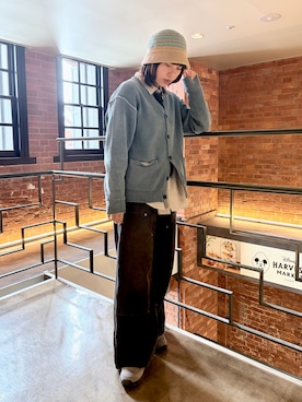 「arth（アース）のアイテム（帽子）」を使った、popuriさん（レディース・161cm）の春コーディネート