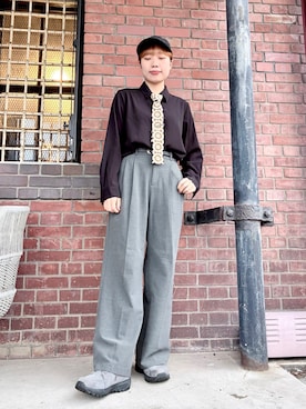 「Chapeau d' O（シャポードオー）のアイテム」を使った、popuriさん（レディース・161cm）の秋コーディネート