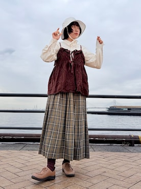 「coen（コーエン）のアイテム」を使った、popuriさん（レディース・161cm）の春コーディネート