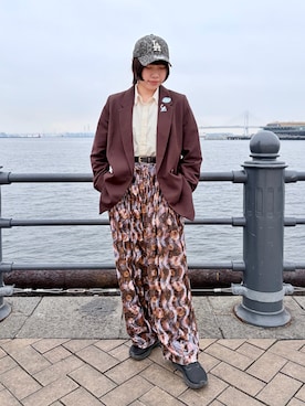 「H&M（エイチ・アンド・エム）のアイテム（ジャケット/アウター）」を使った、popuriさん（レディース・161cm）の春コーディネート