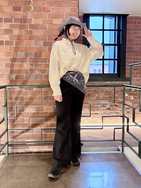 「OVERRIDE（オーバーライド）のアイテム」を使った、popuriさん（レディース・161cm）の春コーディネート