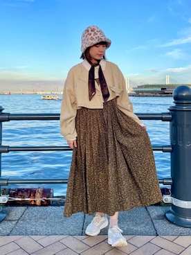 「kaorinomori（カオリノモリ）のアイテム」を使った、popuriさん（レディース・161cm）の秋コーディネート